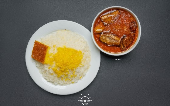 چلو قیمه بادمجان